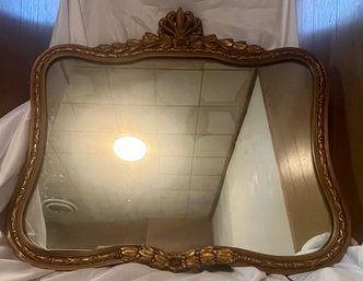Embossed Gold Toned Wall Mirror