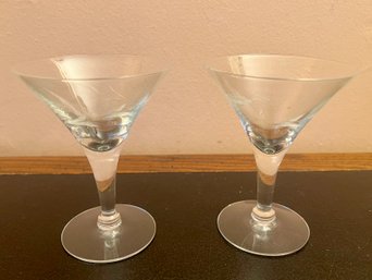 Martini Glasses - 2 Piece Lot