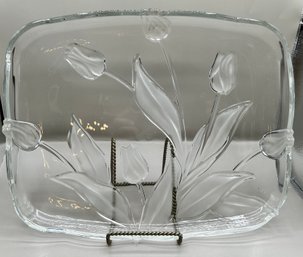 Mikasa Tivoli Crystal Etched Tulip Tray