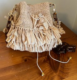 Jelavu Wicker Bucket Crossbody Bag