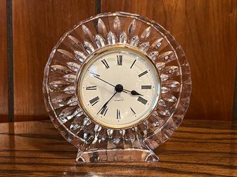 Quartz Clock Glass Tabletop Clock