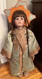 Golden Blossoms Paradise Galleries Porcelain Doll B348