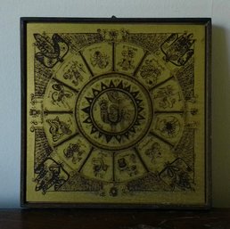 Zodiac Wheel Tin Wall Art