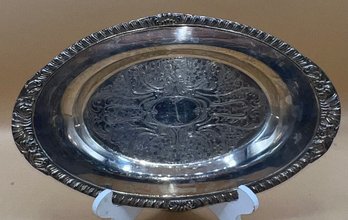 Coronet Silver Plated Engraved Serving Tray