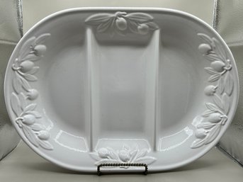 Ceriart S.A. Ceramic 3 Part Relish Tray, Made In Portugal