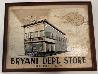 Bryan Dept. Store Deposit NY Framed Picture