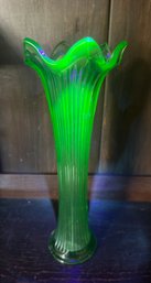 Uranium Glass Bud Vase