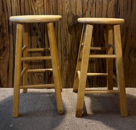 Winsome Wood Stools, 2 Piece Lot