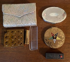 Vintage Makeup Compartments - 7 Pieces