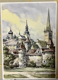Tallinn Old City Water Color