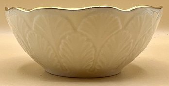 Lenox Embossed Leaf Design Bowl With Gold Trim