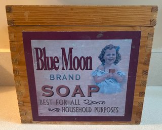 Blue Moon Brand Soap Wood Box