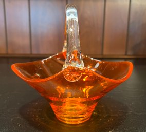 Viking Glass Orange Basket