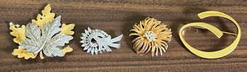 Vintage Brooches - 4 Piece Lot