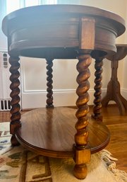 Brandt  Oval End Table With Spun Legs