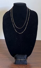 1/10 14KT Gold Necklace With Gold Toned Necklace & Bracelet - 3 Pieces