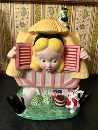 Disney Alice In Wonderland Ceramic Cookie Jar