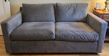 Crate & Barrel Grey Microfiber Sofa