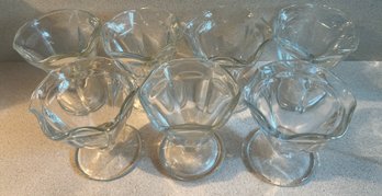 Glass Sundae Dishes- 7 Pieces