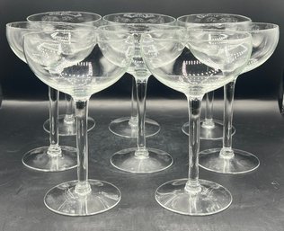 Crystal Martini Glasses - 8 Pieces