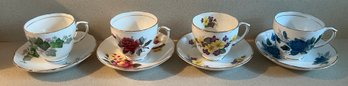 Duchess Bone China Tea Cups & Saucers- 8 Total Pieces