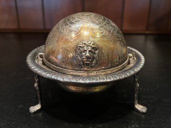 Vintage Silver Plated Dome Caviar Bowl