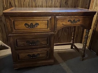 Solid Wood Desk With 4 Drawers