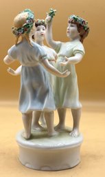 Porcelain Hand Painted Figurine Dancing Girls Group
