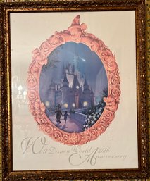 1996 Walt Disney World 25th Anniversary Framed Poster