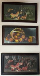 Fruit Still Life Framed Prints- 3 Pieces