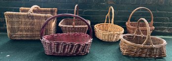 Assorted Wicker Baskets - 6 Pieces