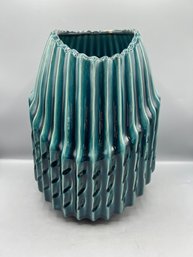 Ceramic Pleaded Relief Vase