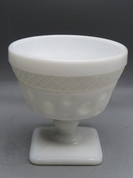 Milk Glass Footed Cup - Vintage