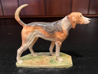 Porcelain Hound Dog Figurine