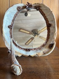 Handmade 1990s Turtle Shell/antler Mirror