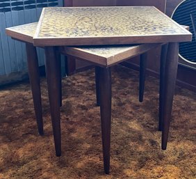 Mid Century Modern Stacking Tables - 2 Pieces