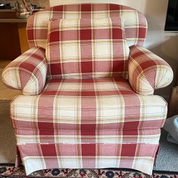 Hickory Hill Furniture Corp. Plaid Upholstered Armchair