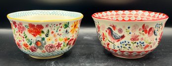 Anthropology Jennifer Orkin Lewis Ceramic Bowls - 2 Pieces