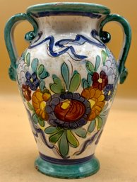 1992 Floral Ceramic Hand Painted Vase