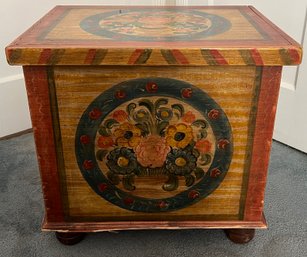 Vintage Hand Painted Wooden Box