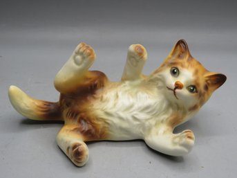 Playful Cat Figurine - Vintage