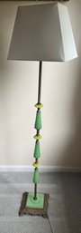 Jadeite  & Vaseline Glass Base Floor Lamp