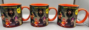 Disney Store Exclusive Happy Halloween Ceramic Coffee Mugs, 3 Piece Lot