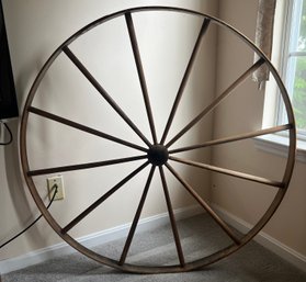 Antique Wooden Wagon Wheel