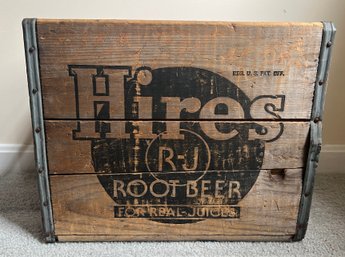 Antique RJ Rootbeer Wood Crate