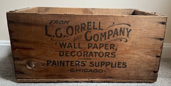 L.C. Orrell & Company Chicago Wood Crate