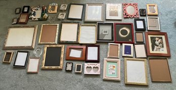 Assorted Lot Of Picture Frames - 41 Pieces