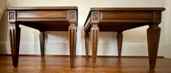Pair Of Diplomat Wooden End Tables