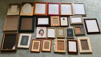 Assorted Lot Of Picture Frames - 25 Pieces