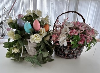 Two Floral Easter/floral Centerpieces